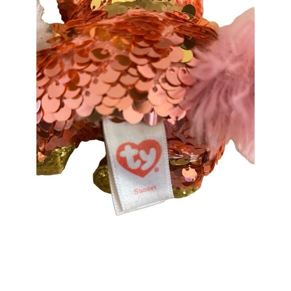 Ty Sunset & Diamond Plush Stuffed Animals Sequin Bling - Picture 5 of 9